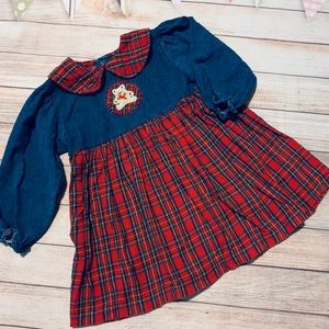 💕HOST PICK 💕Vintage Teddy Bear Flannel Dress